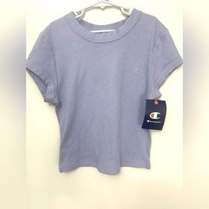 Purple Champion Cropped Tee
